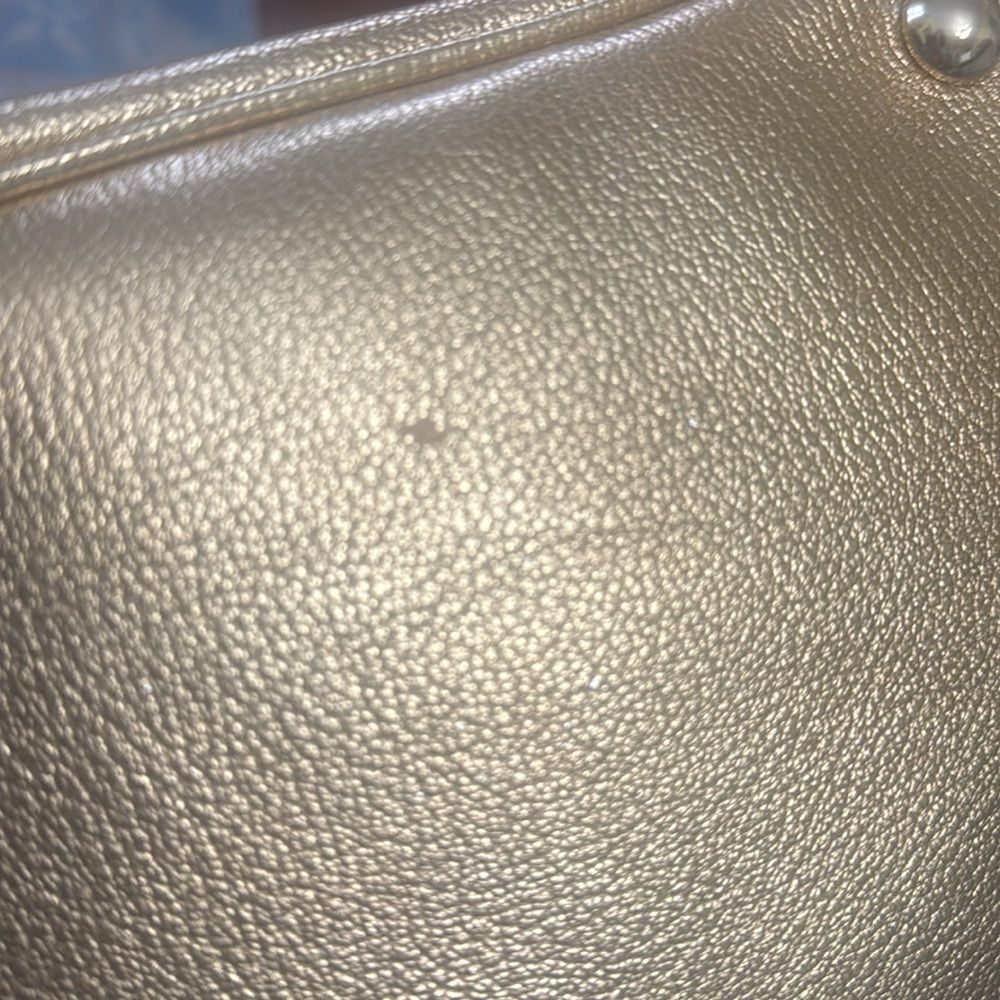LARGE *Yves Saint Laurent* YSL Paris Metallic Gold Y-Mail Postale Rive’ Gauche - Picture 16 of 16
